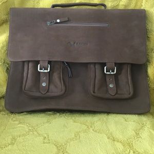 Kanzek leather briefcase